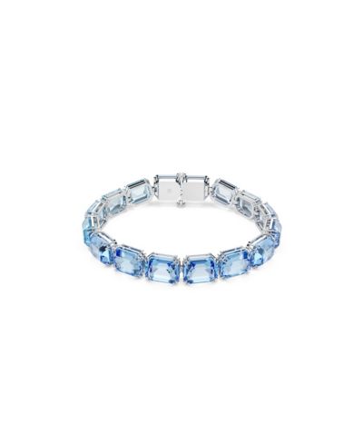Браслет Swarovski Millenia с градиентом цвета, синий, родированное покрытие