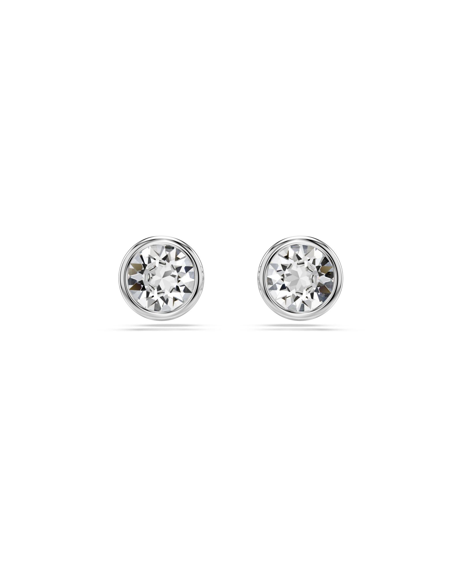 Swarovski серьги-гвоздики Imber Round Cut White Rhodium Plated