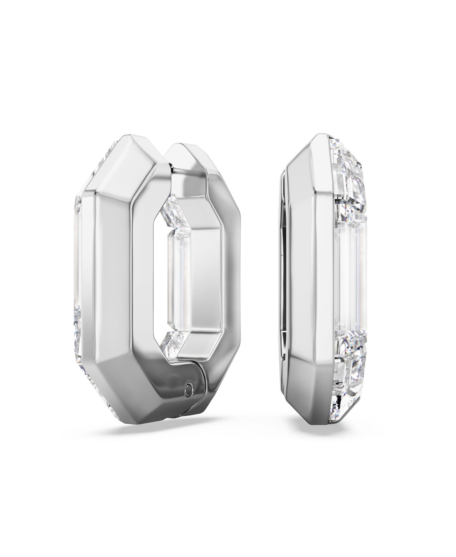 Серьги-кольца Swarovski Octagon Shape, Small, Lucent
