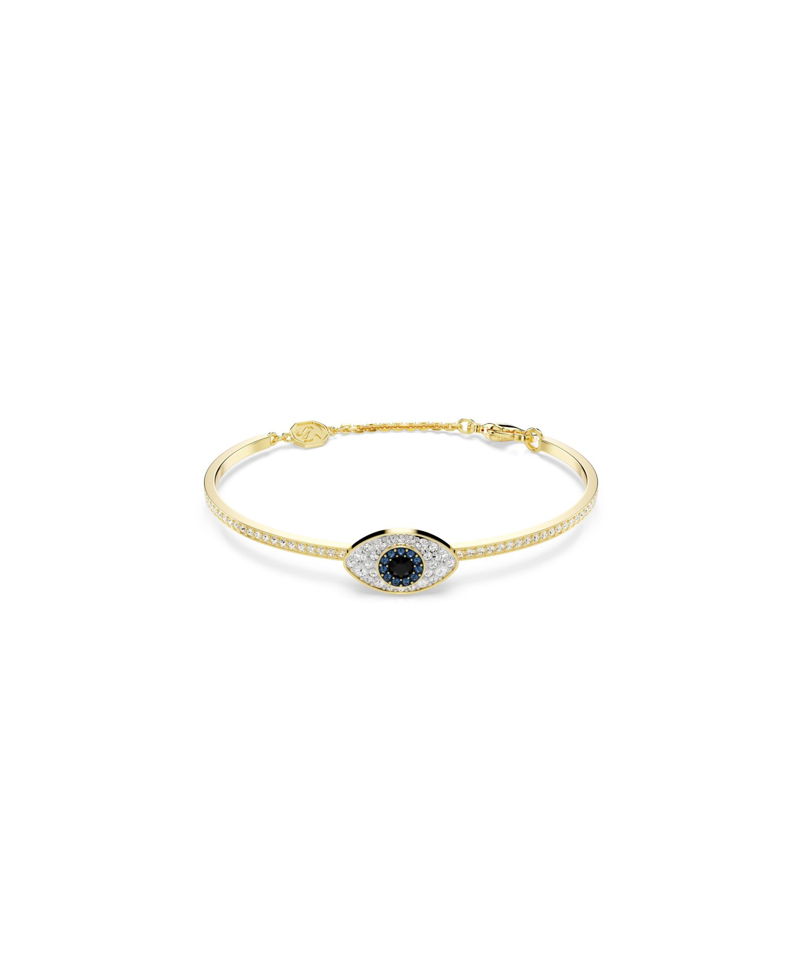 Swarovski Evil Eye, Blue, Gold-Tone Plated Symbolica Bangle