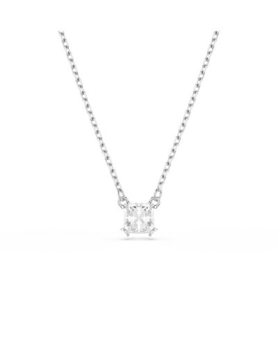 Swarovski Stilla Pendant Square Cut, White, Necklace