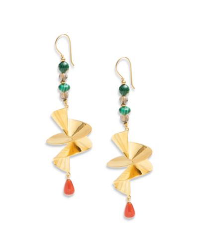 Nectar Nectar New York Серьги Neela Dangling 18K Gold Plated