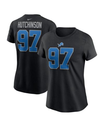 Женская футболка Nike Aidan Hutchinson Black Detroit Lions