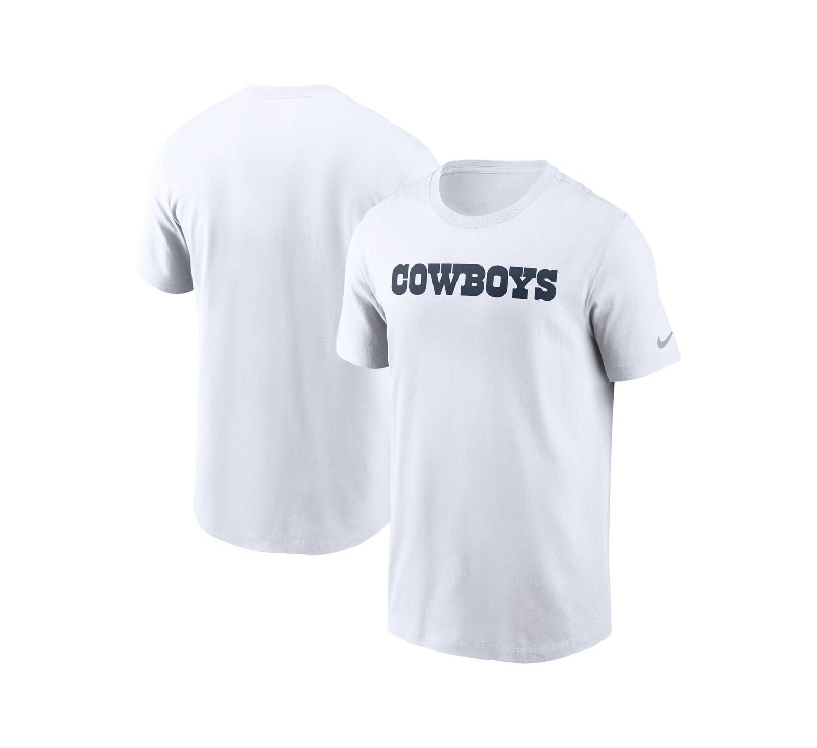 Nike Men's White Dallas Cowboys Primetime Wordmark Essential T-Shirt