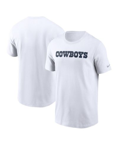 Футболка Nike Men's White Dallas Cowboys Primetime Wordmark Essential