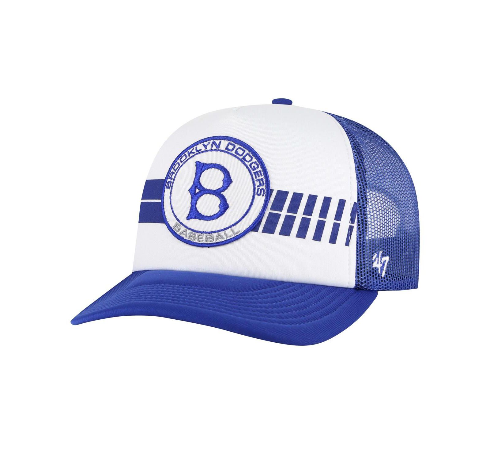 '47 Brand Мужская регулируемая кепка-тракер Brooklyn Dodgers Cooperstown Collection, белая/королевский синий