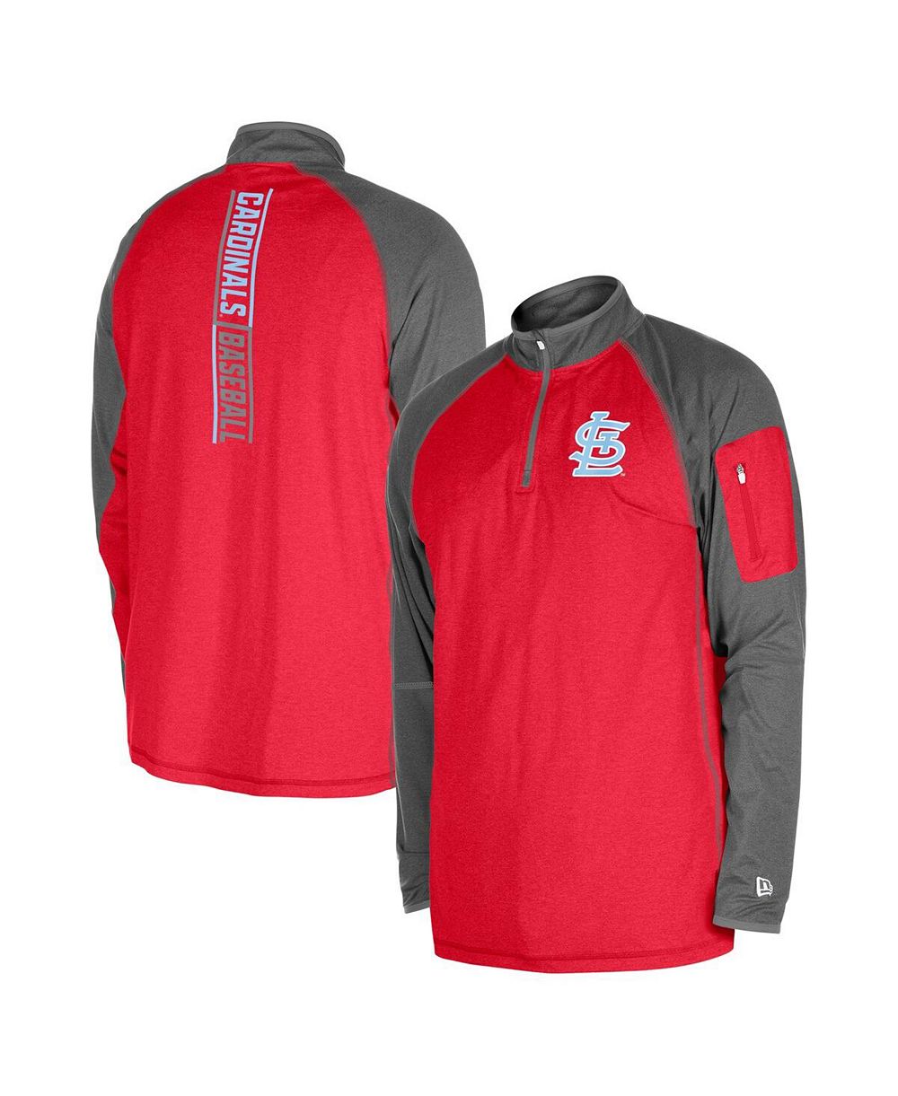 New Era Мужской рагланный джемпер на молнии St. Louis Cardinals