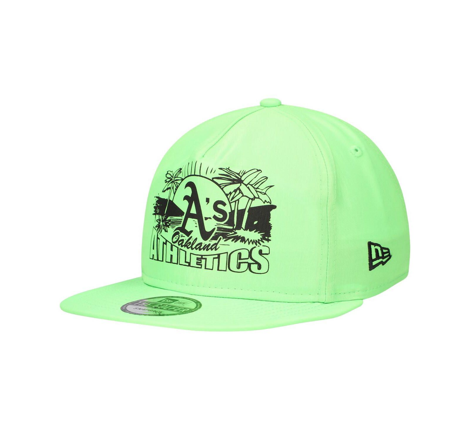 New Era Мужская Green Oakland Athletics Neon Golfer Snapback Hat