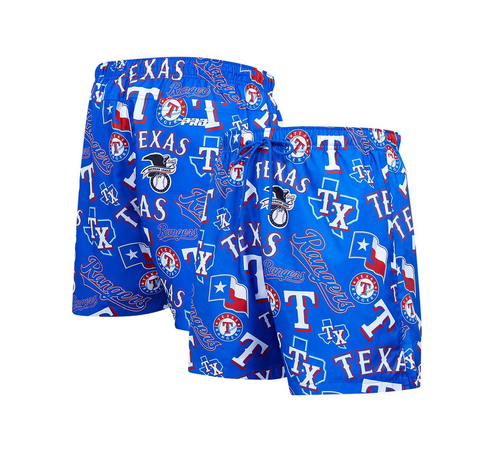 Pro Standard Men's Royal Texas Rangers Toss Logo Woven Shorts