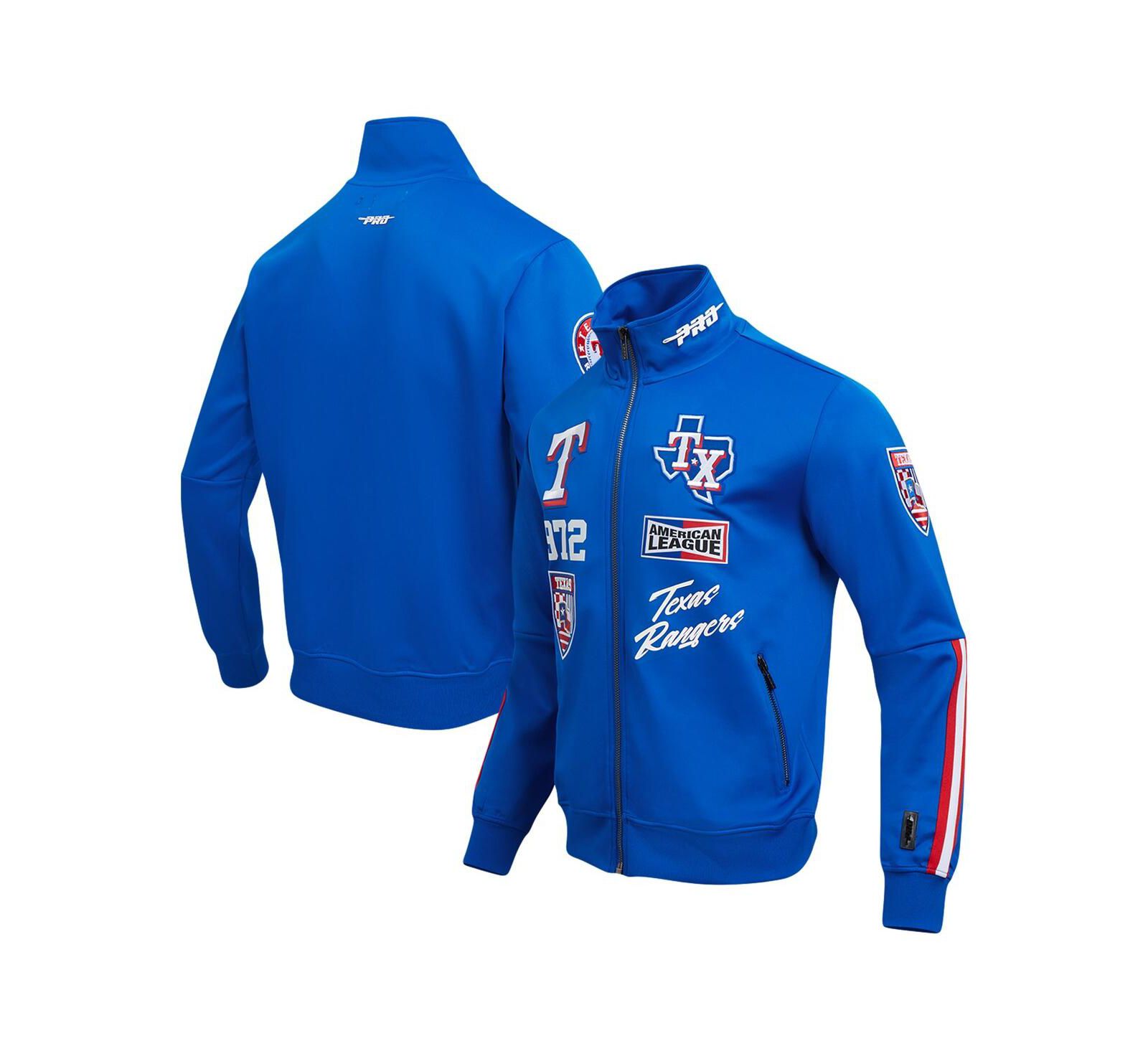 Pro Standard Men's Royal Texas Rangers Fast Lane Full-Zip Track Jacket