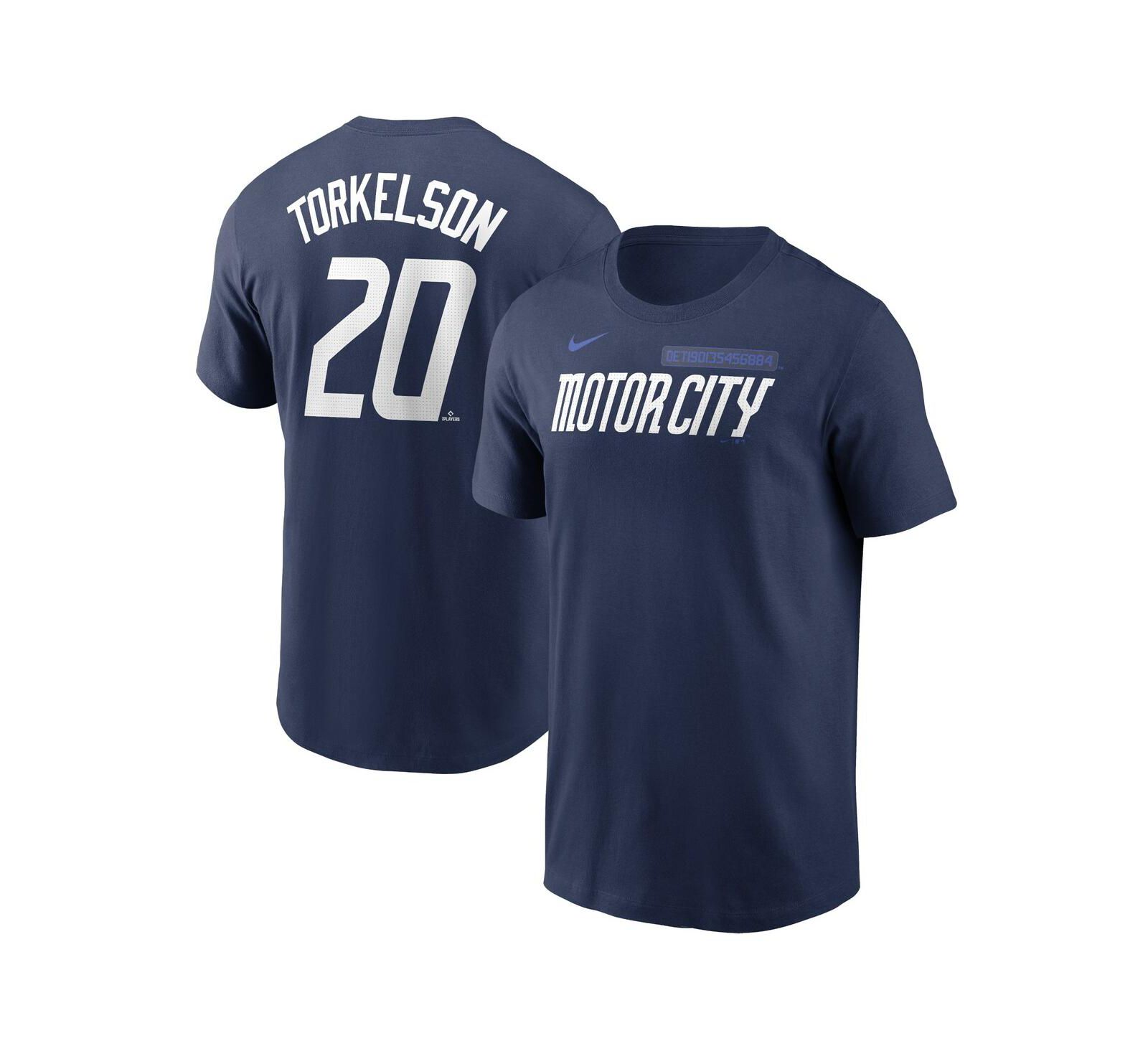 Nike Men's Spencer Torkelson Navy Detroit Tigers 2024 City Connect Fuse Name & Number T-Shirt