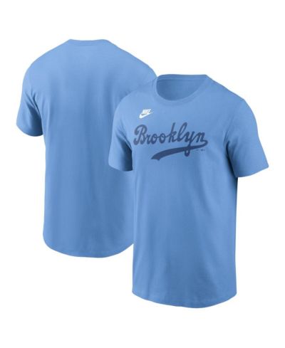 Мужская футболка Nike Light Blue Brooklyn Dodgers Cooperstown Wordmark