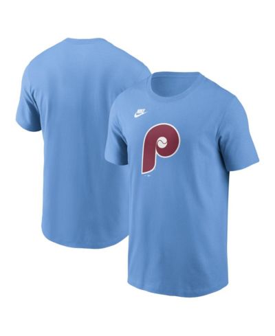 Мужская футболка Nike Light Blue Philadelphia Phillies Cooperstown Collection Team Logo