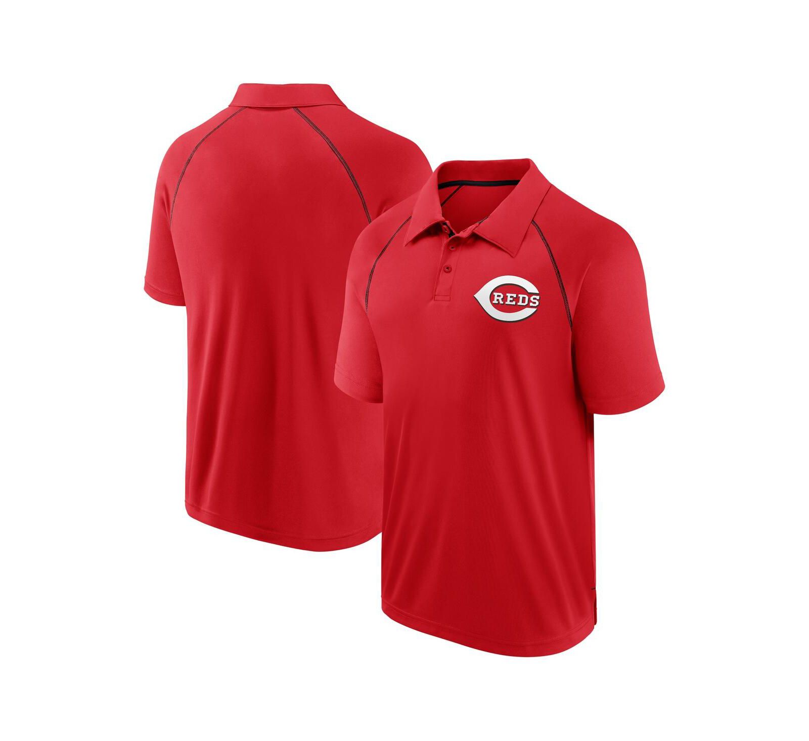 Fanatics Men's Red Cincinnati Reds Strong Alone Raglan Polo