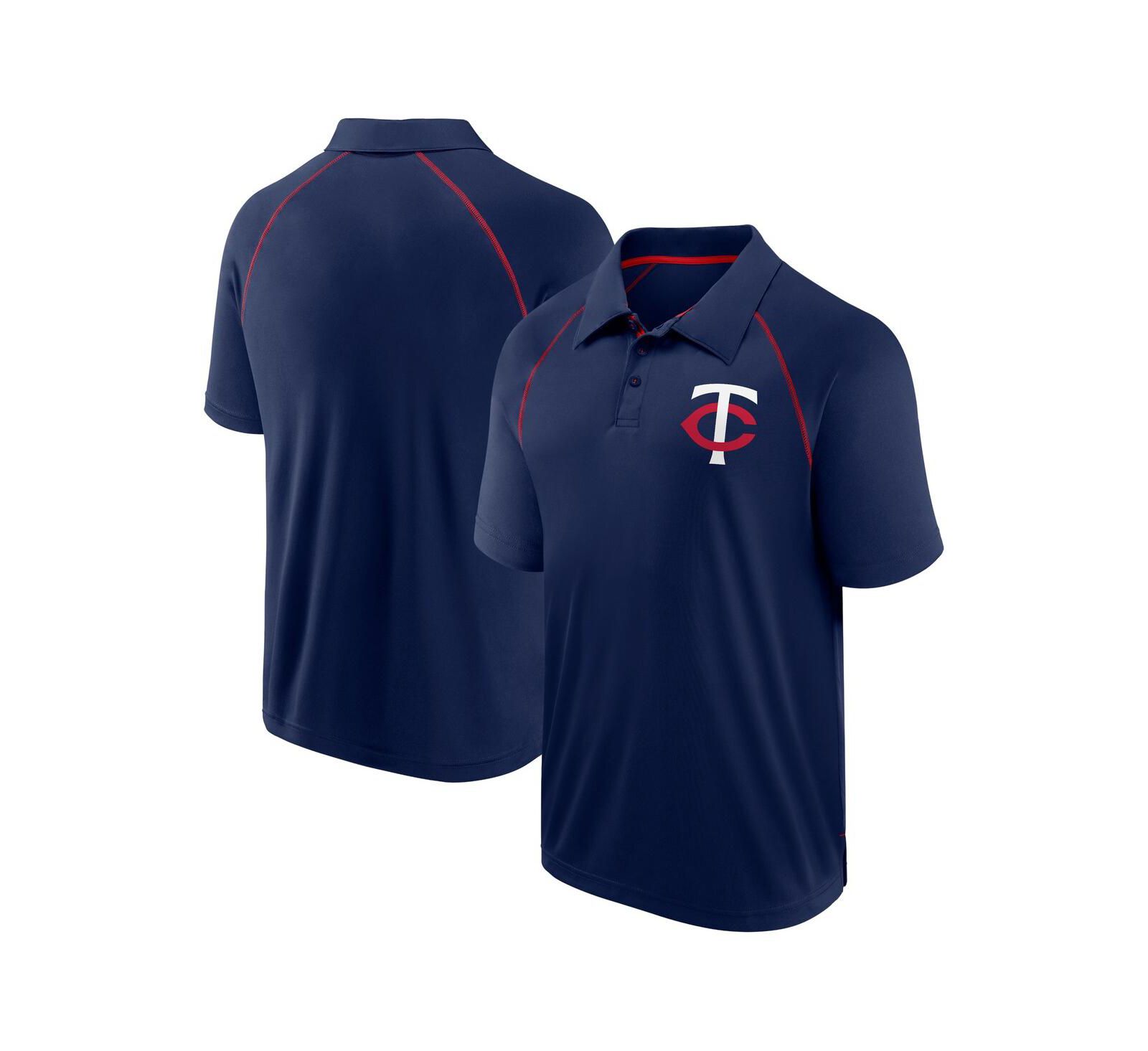 Мужское поло Fanatics Navy Minnesota Twins Strong Alone Raglan