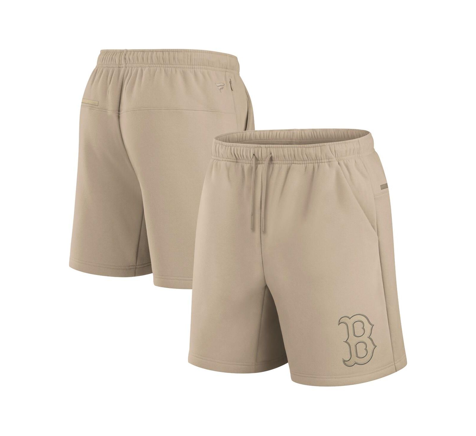 Fanatics Signature Men's and Women's Khaki Boston Red Sox Elements Super Soft Fleece Shorts