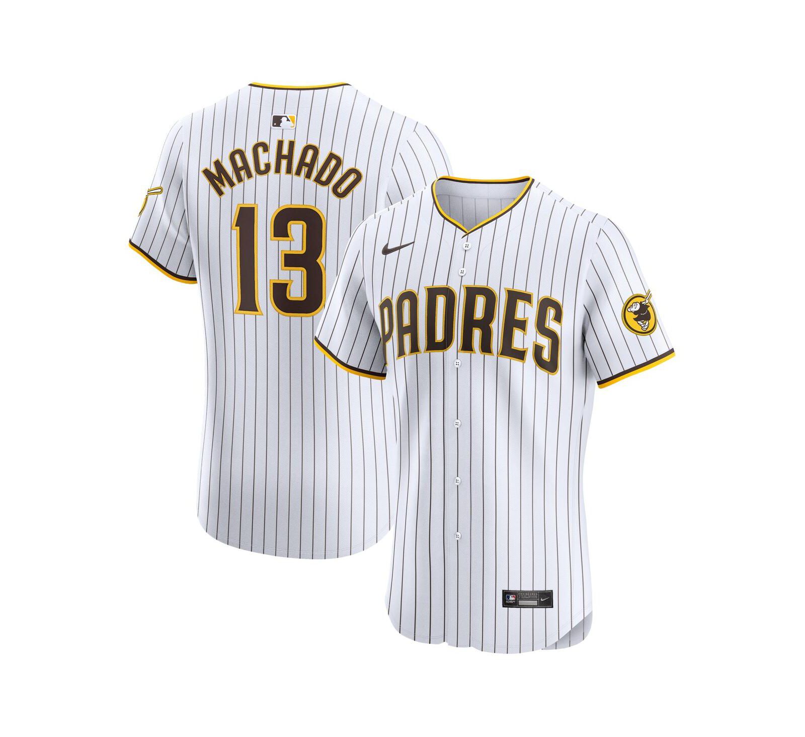 Мужская джерси Nike Manny Machado White San Diego Padres Home Elite