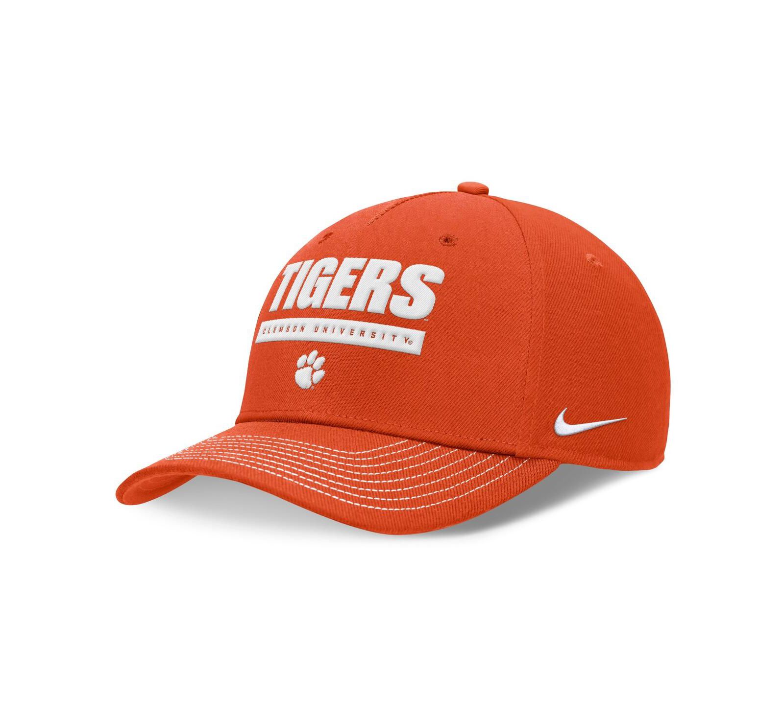 Nike регулируемая кепка Clemson Tigers 2024 Sideline Rise для мужчин и женщин оранжевого цвета