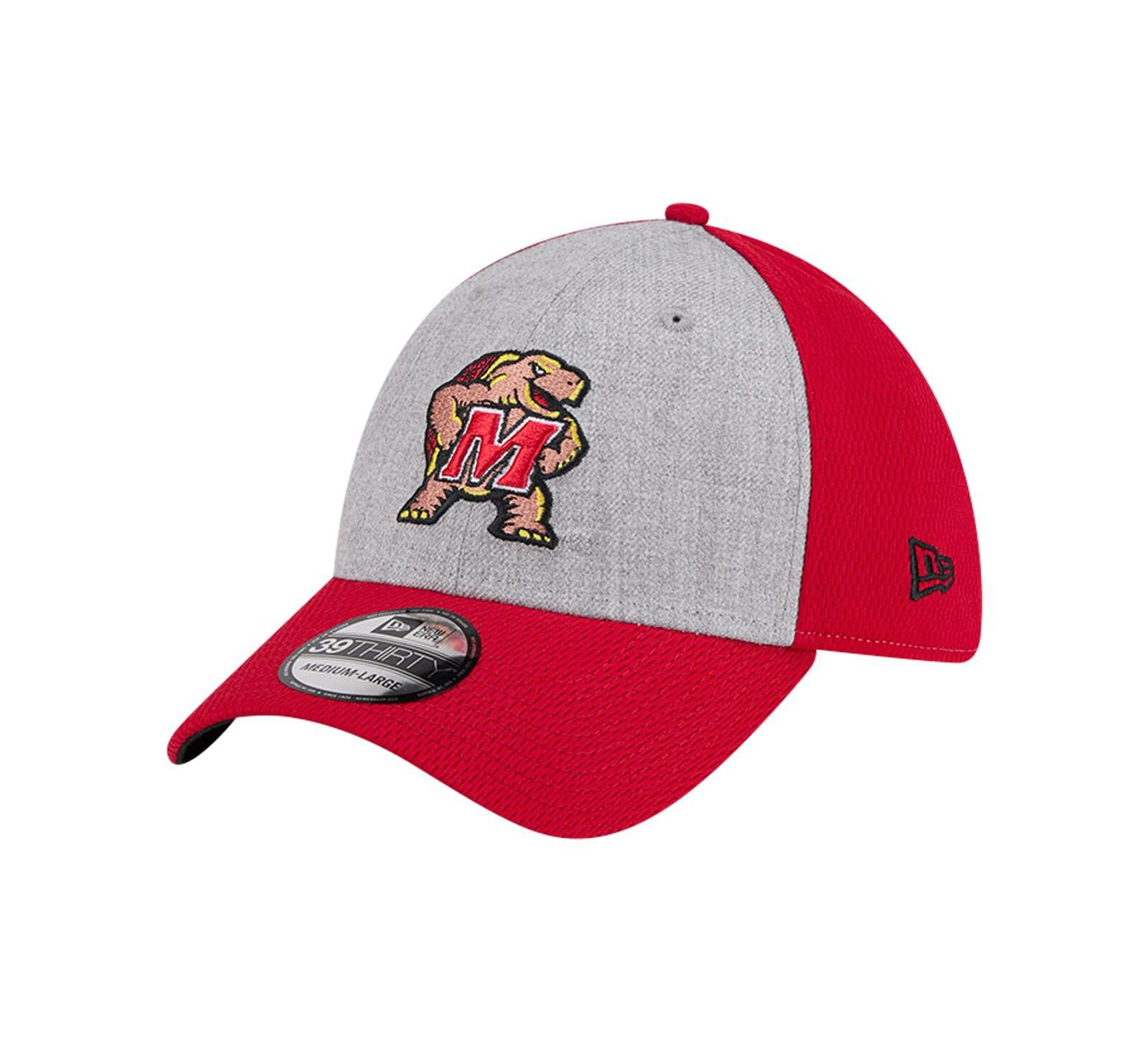 Мужская кепка New Era 39THIRTY Flex Maryland Terrapins Two-Tone Heather Gray/Red