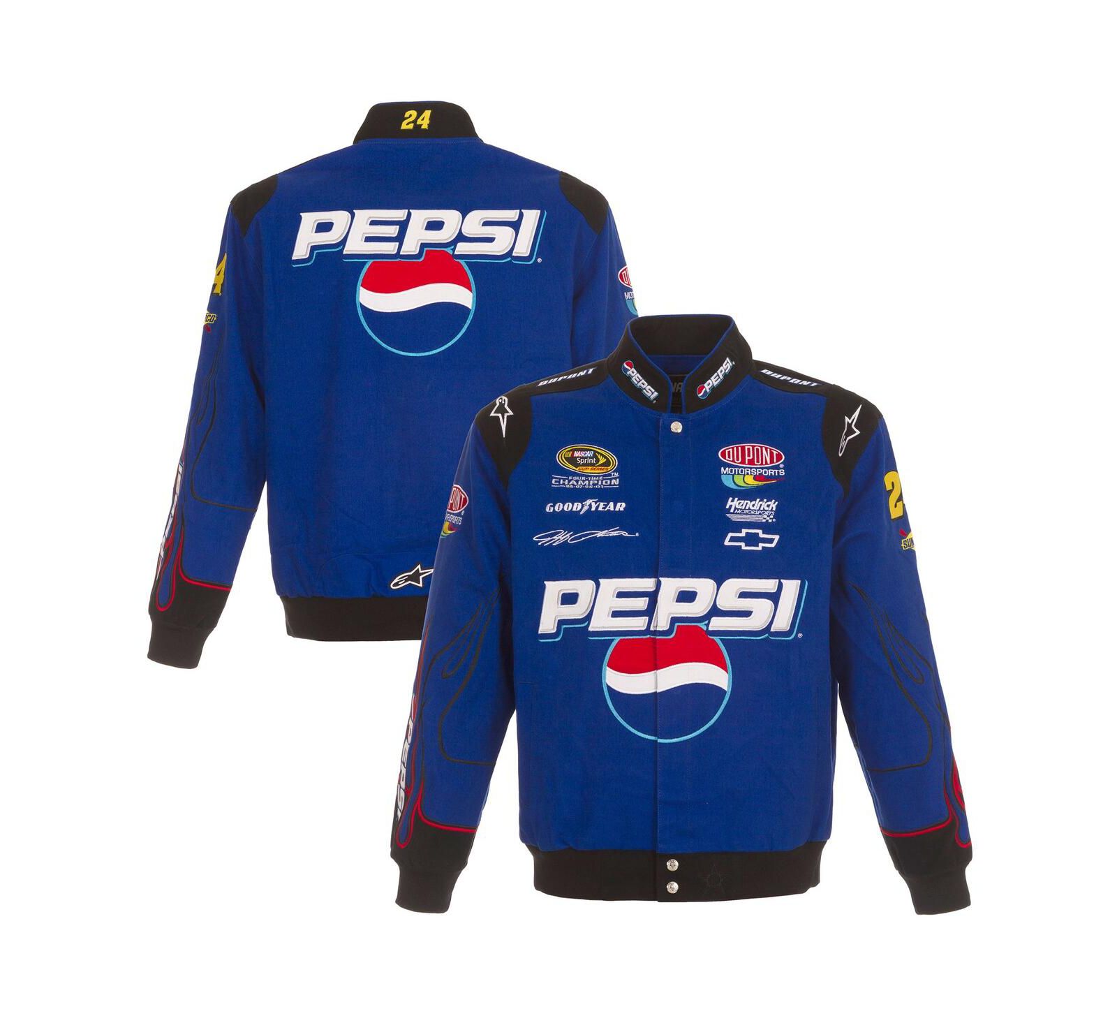 Мужская куртка JH Design Royal Jeff Gordon Pepsi Full-Snap Twill Uniform
