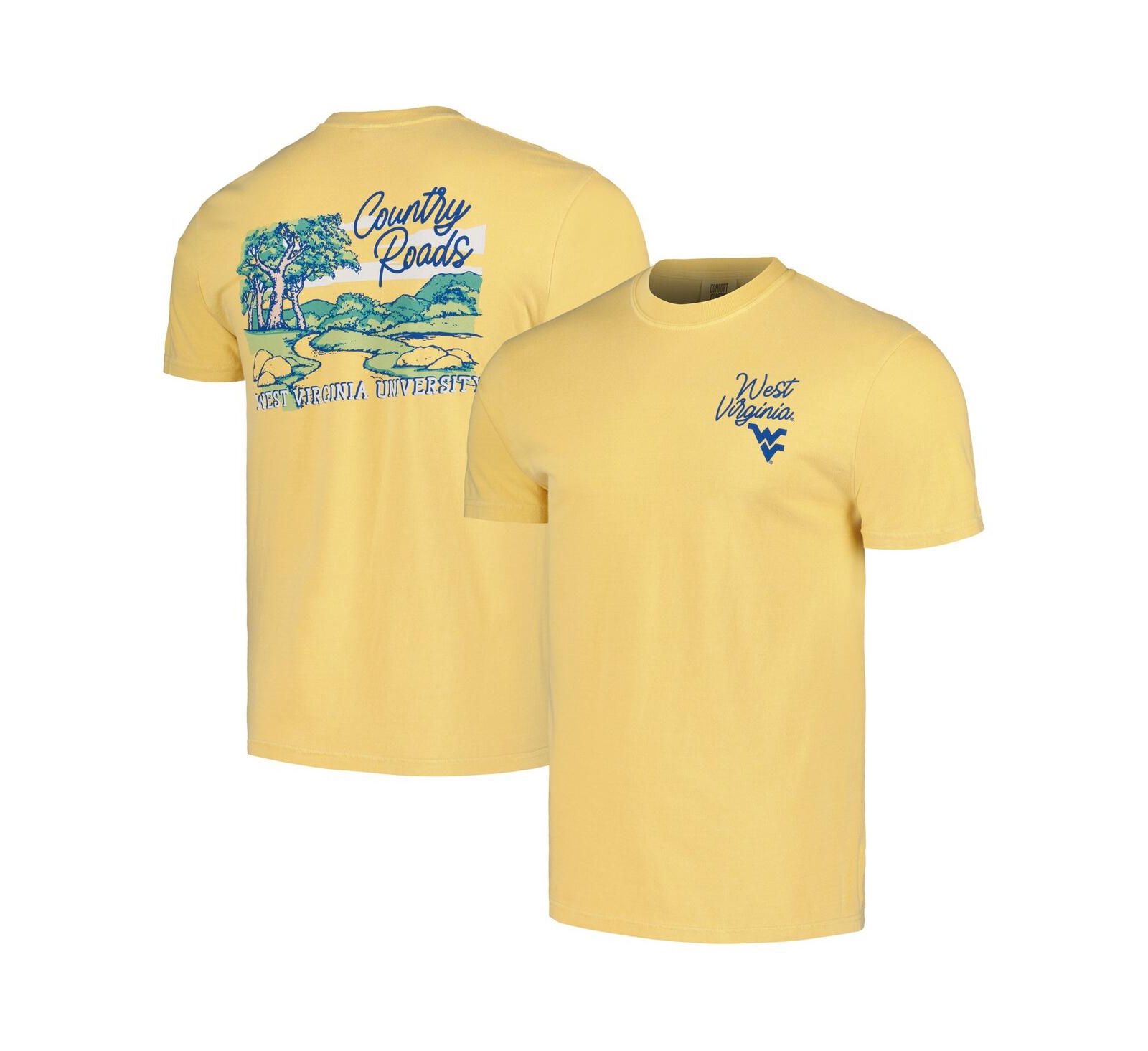 Image One Men's and Women's Gold West Virginia Mountaineers Hyper Local Country Roads T-Shirt