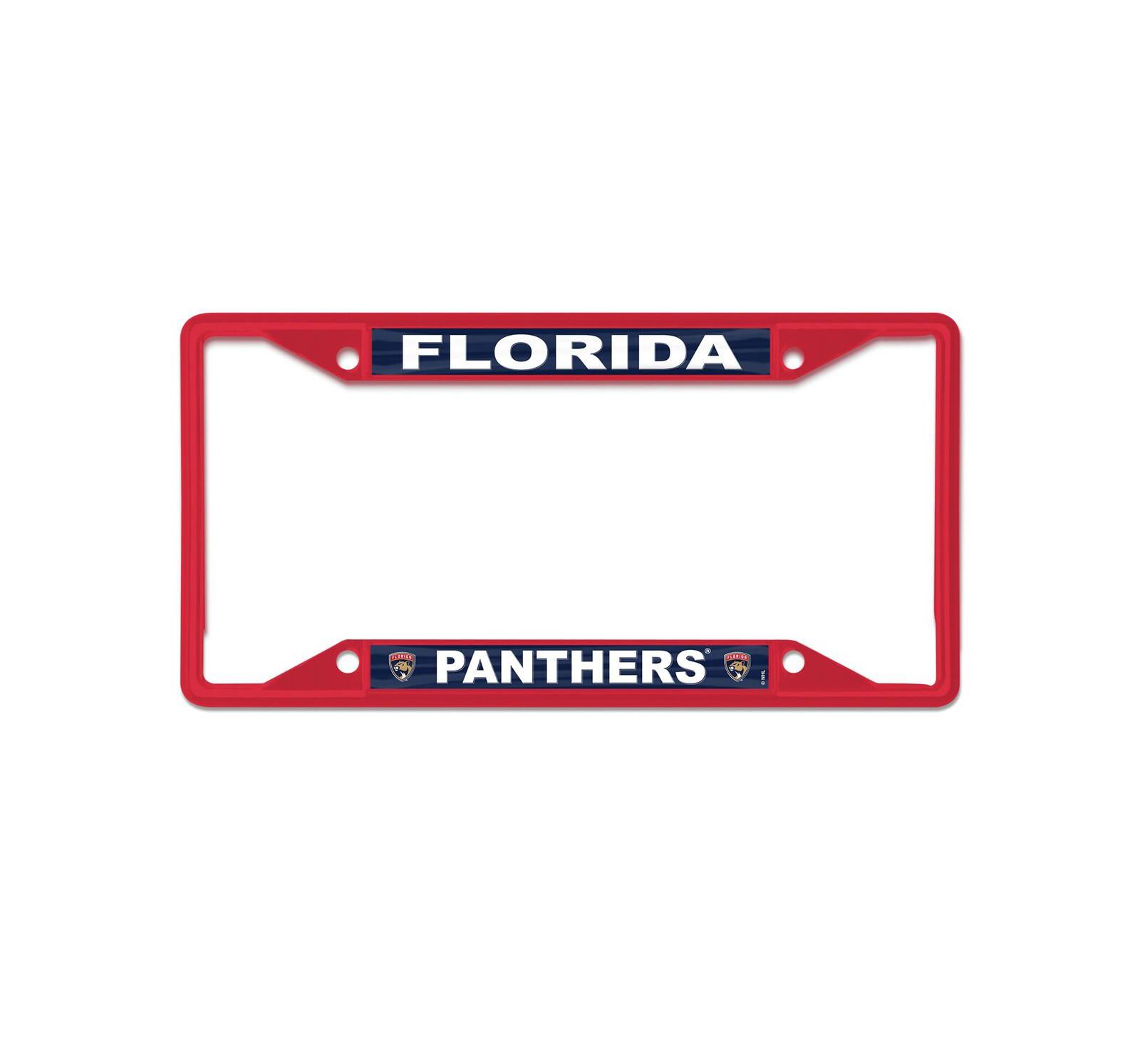 Wincraft Florida Panthers Chrome Colored License Plate Frame