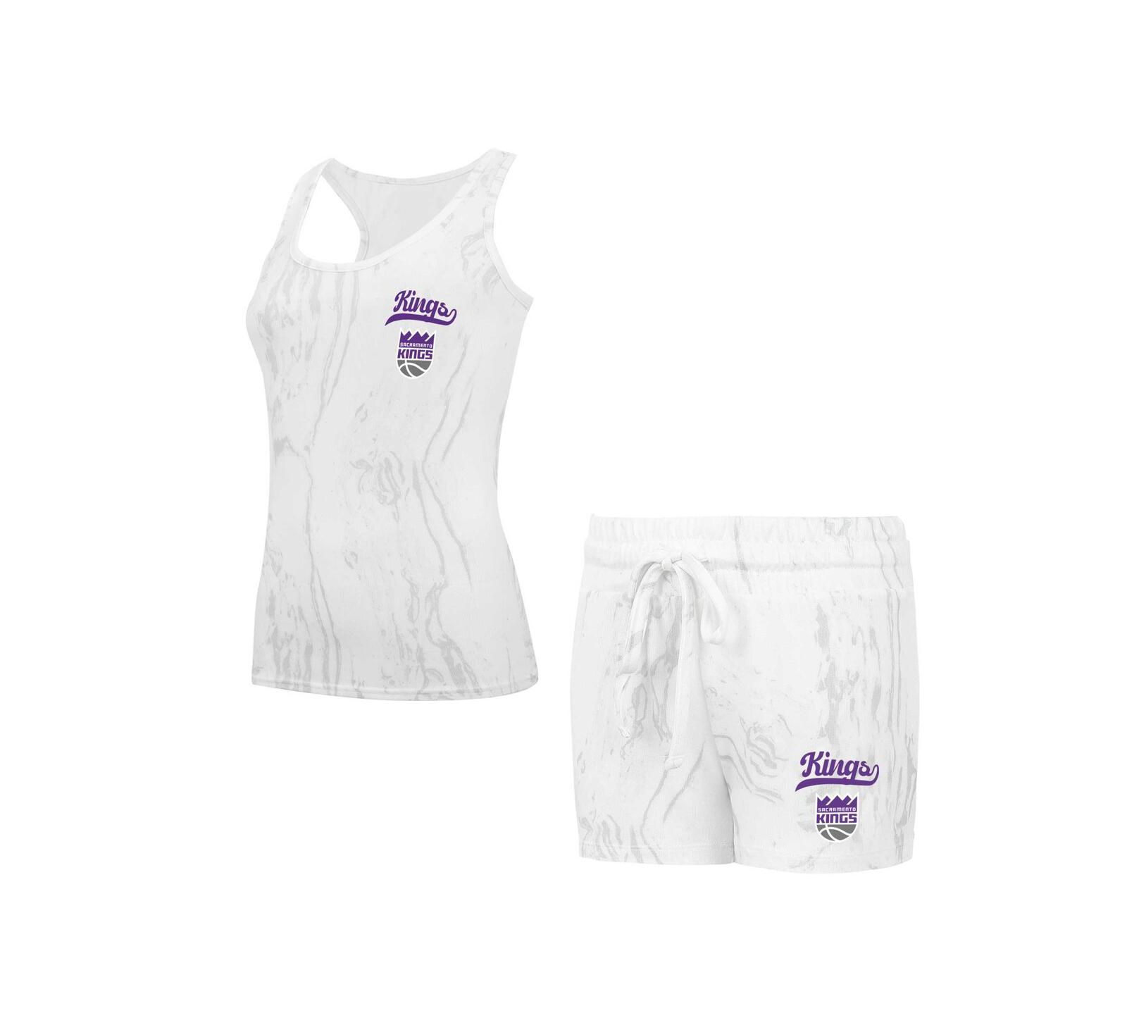 Женский комплект Concepts Sport Sacramento Kings Quartz: топ и шорты, белый