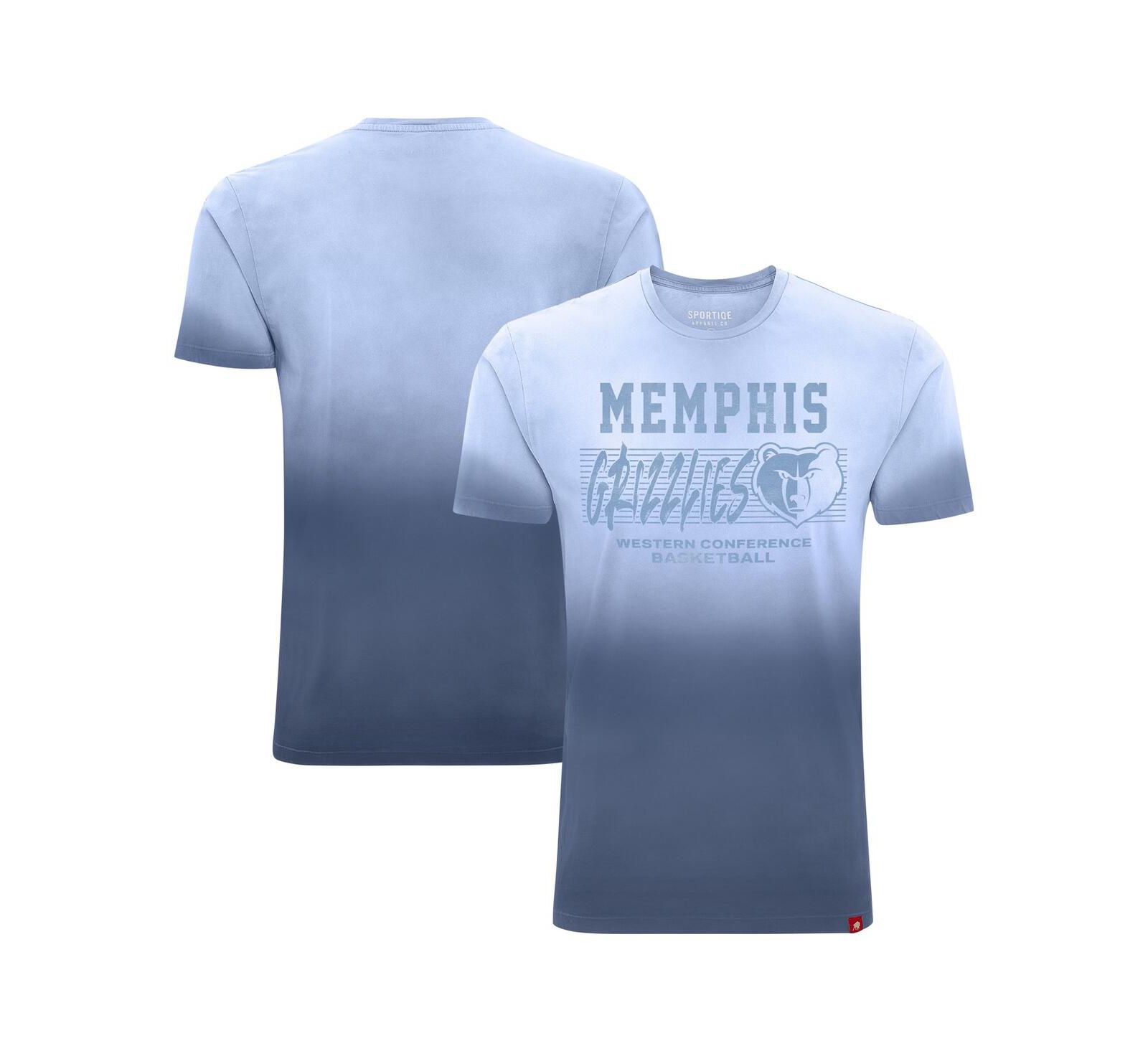 Футболка Sportiqe Memphis Grizzlies Bingham Sun-Fade для мужчин и женщин, Navy