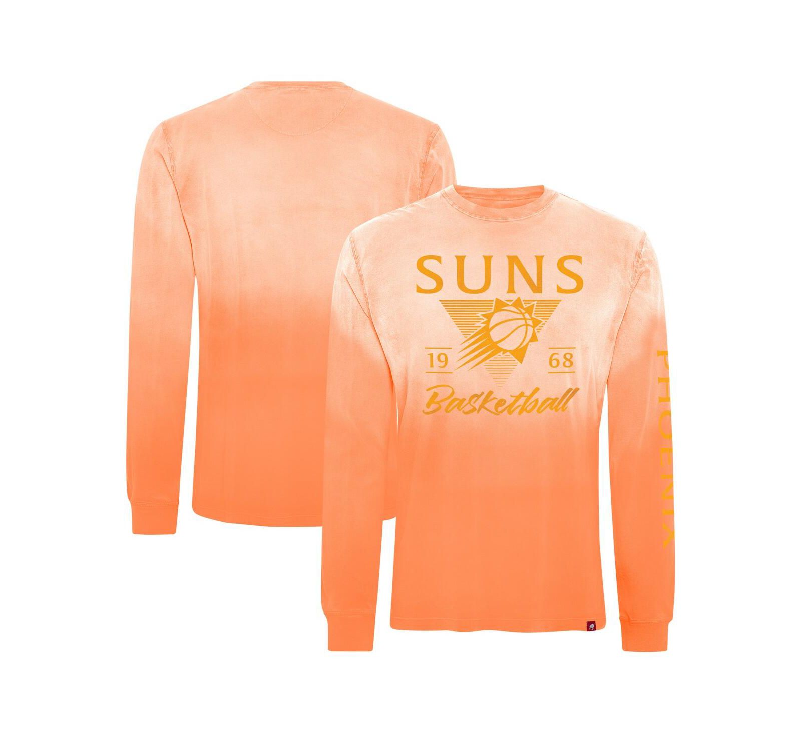 Мужская и женская футболка Sportiqe Phoenix Suns Mohave Sun-Dipped с длинным рукавом