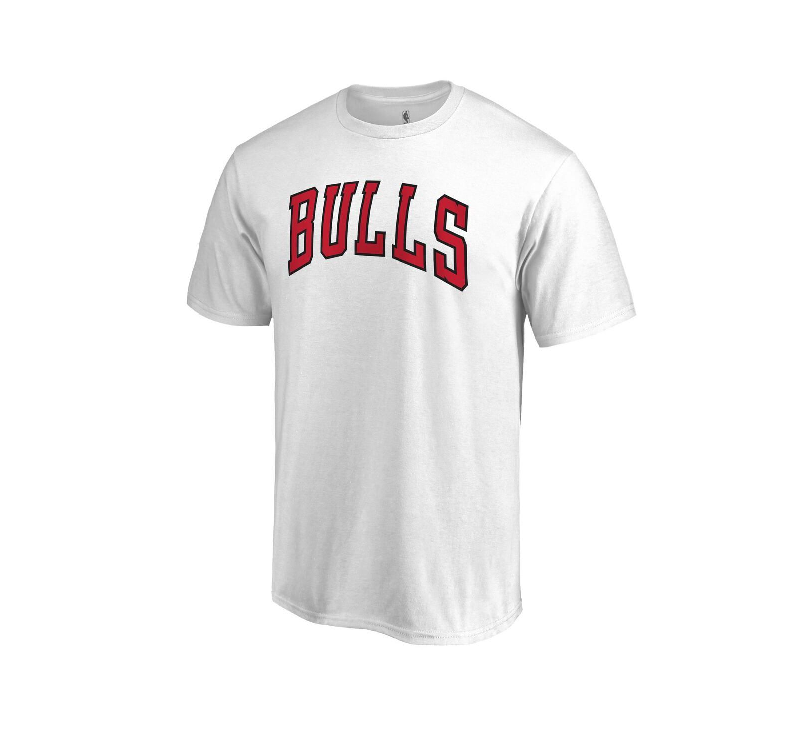 Мужская футболка Fanatics White Chicago Bulls Primary Wordmark