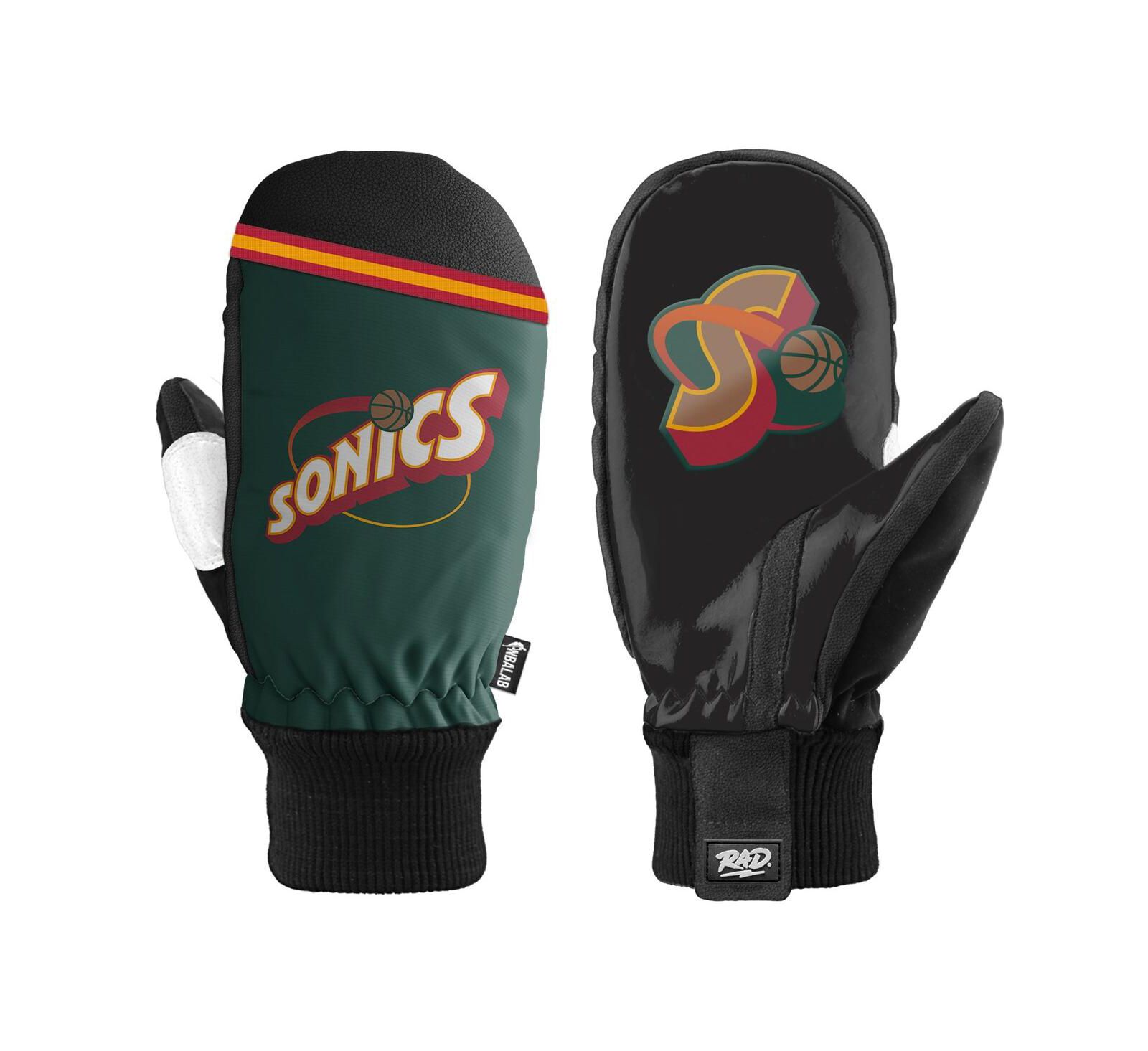 RAD Gloves Seattle Supersonics Classic Snow Mittens