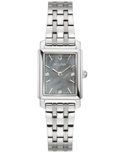 Часы Bulova Women's Sutton Diamond Accent Stainless Steel Bracelet 21mm