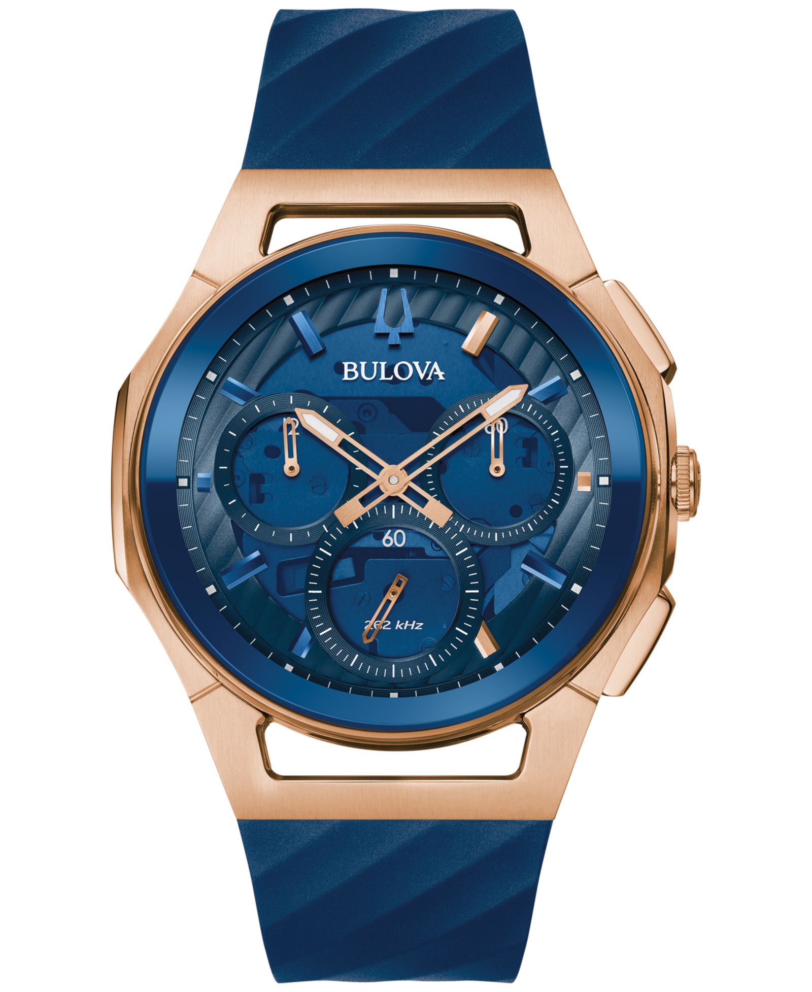 Мужские часы Bulova Marc Anthony CURV Blue EPDM Rubber Strap 44mm