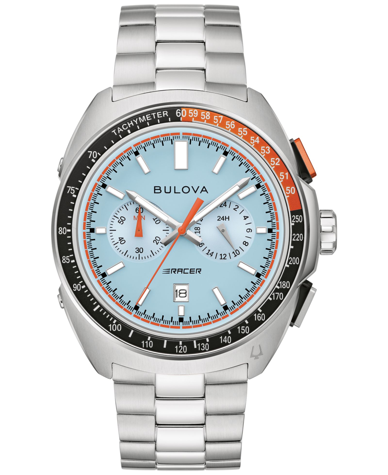 Bulova Мужские часы Chronograph Racer со стальным браслетом 42mm