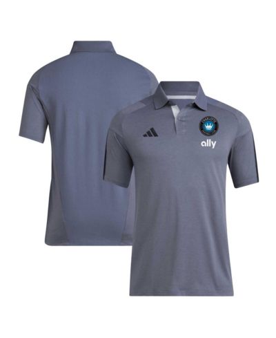 Мужская рубашка-поло Adidas Gray Charlotte FC 2024 Training