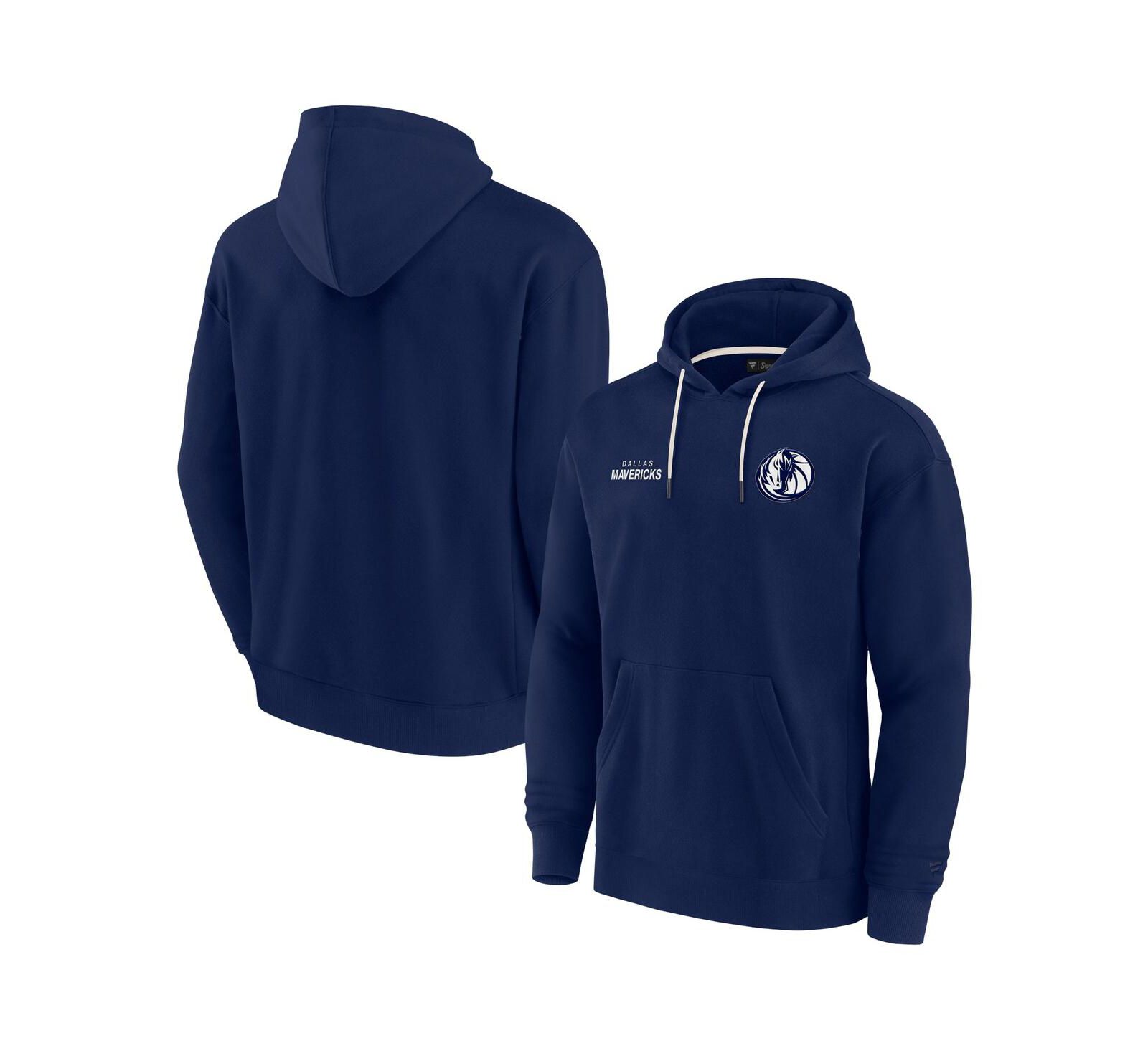 Fanatics Signature худи Fanatics Signature Men's and Women's Navy Dallas Mavericks Elements Super Soft Fleece Pullover