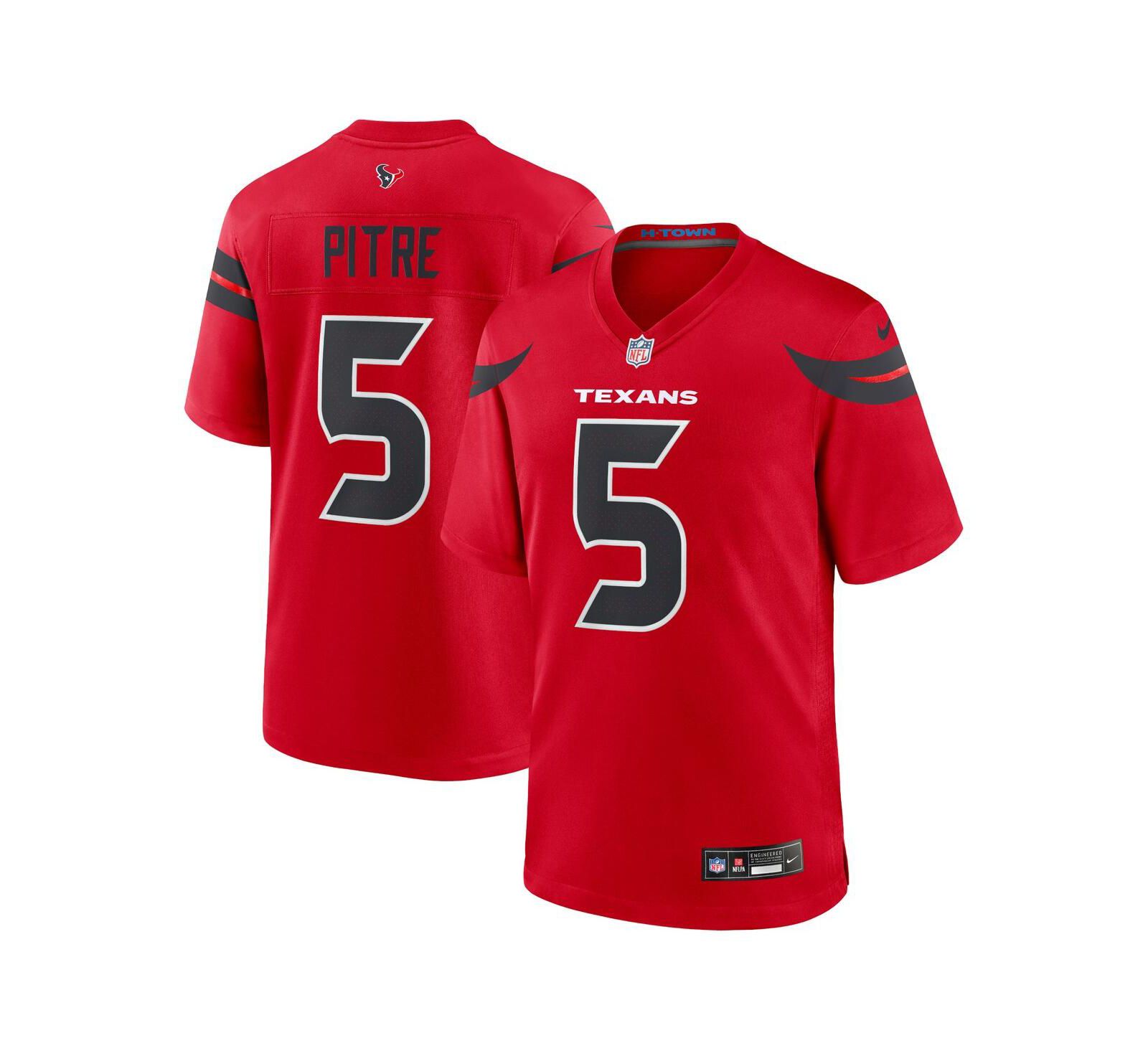 Мужская игровая джерси Nike Men's Jalen Pitre Houston Texans Alternate