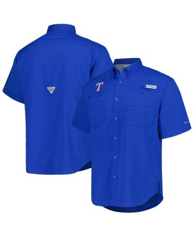 Мужская рубашка Columbia Royal Texas Rangers Tamiami Omni-Shade Button-Down