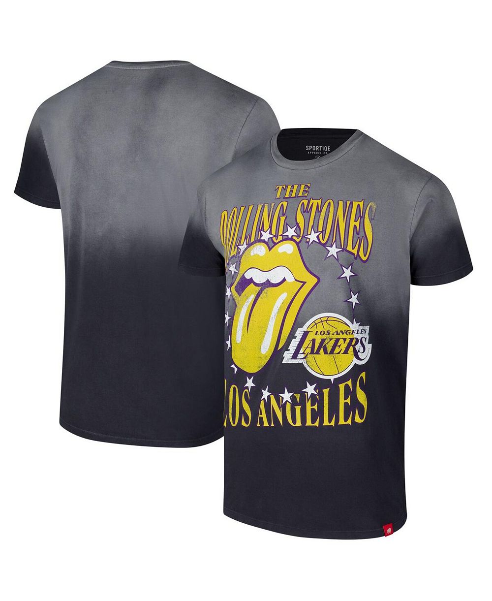 Футболка Sportiqe Rolling Stones x Los Angeles Lakers Bingham Collab, мужская и женская, серая