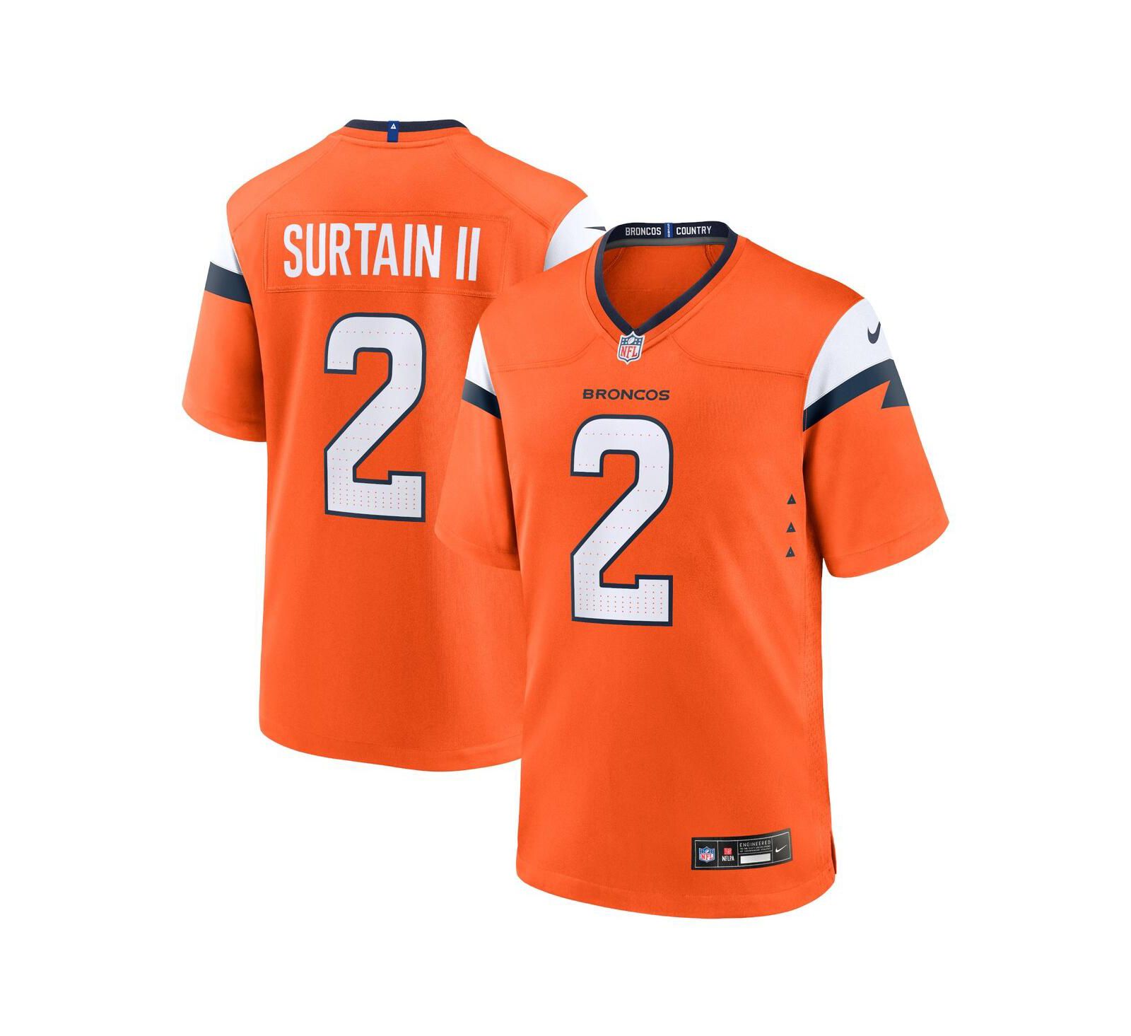 Nike мужской джерси Patrick Surtain II Denver Broncos Game