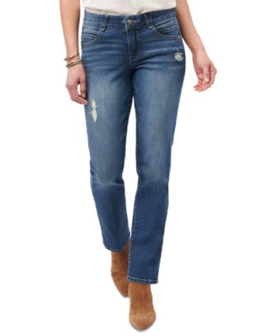 Democracy Petite "Ab"solution Mid-Rise Straight-Leg Jeans
