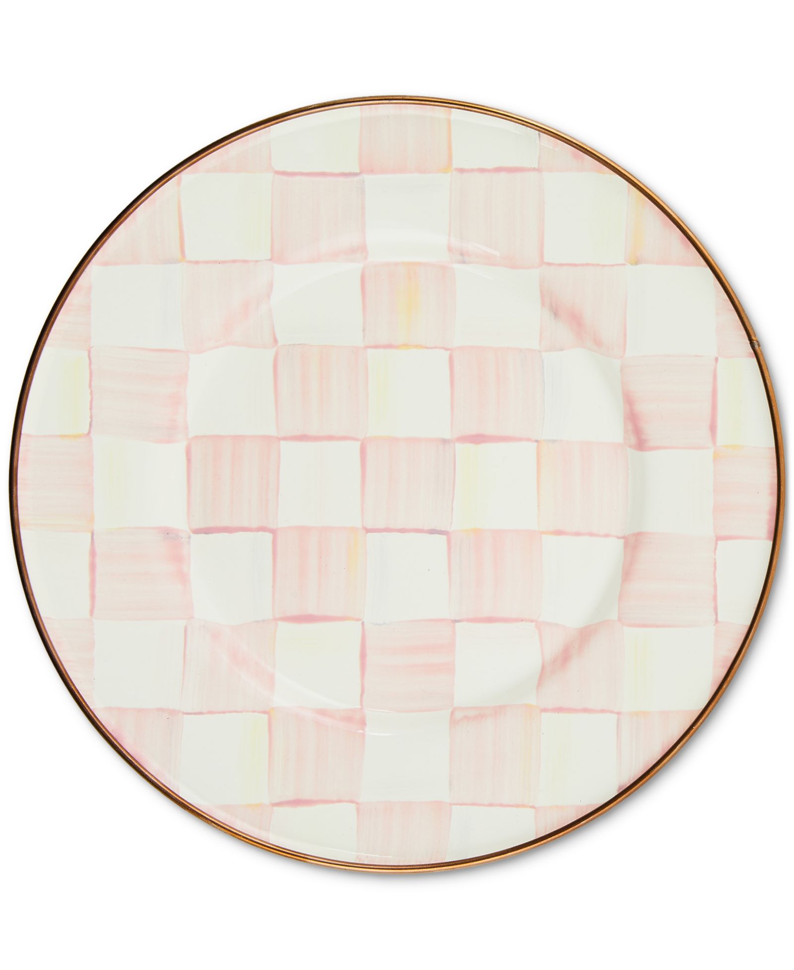 Mackenzie-Childs Rosy Check Salad/Dessert Plate