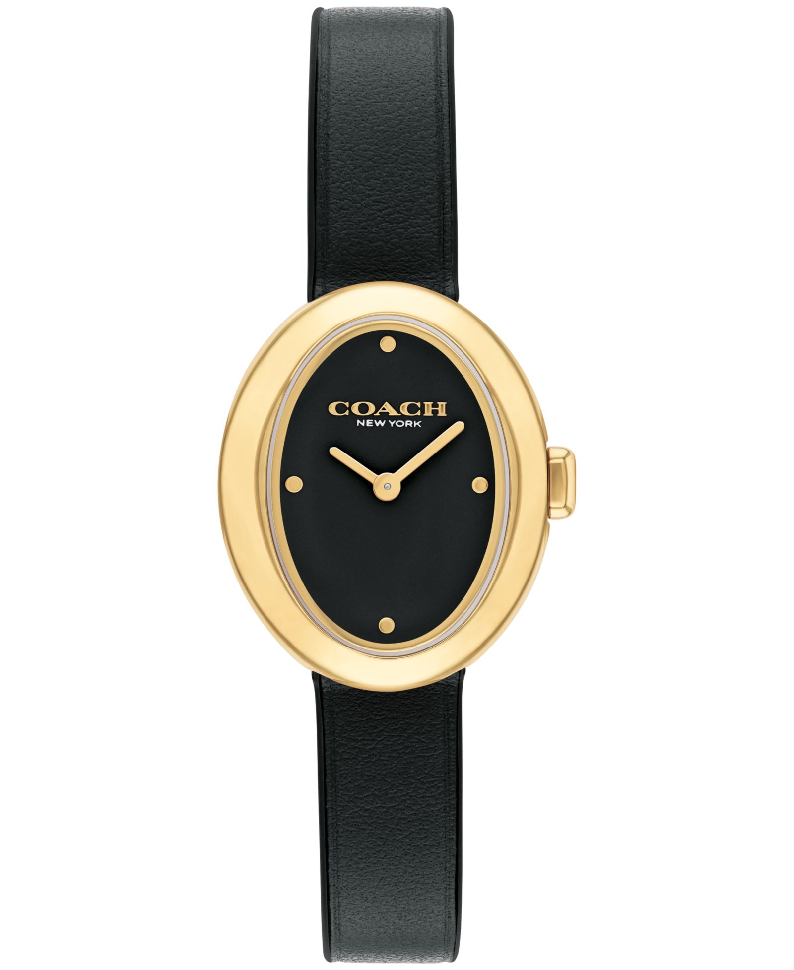 COACH Women's Sammy Black Leather Watch 22.5mm