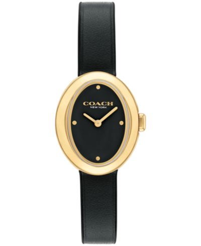 COACH Женские кожаные часы Sammy, 22.5mm, черный цвет