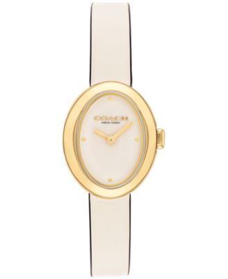 COACH Women's Chalk Sammy Leather Strap Watch 22.5mm