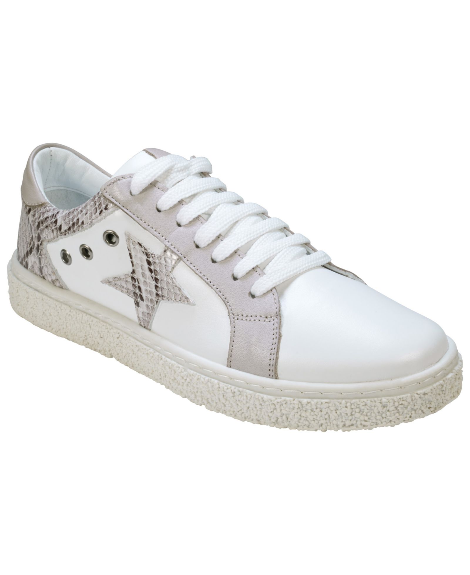 Женские кроссовки Cools 21 Charlee Snakeskin Two-Tone Star Motif Lace Up