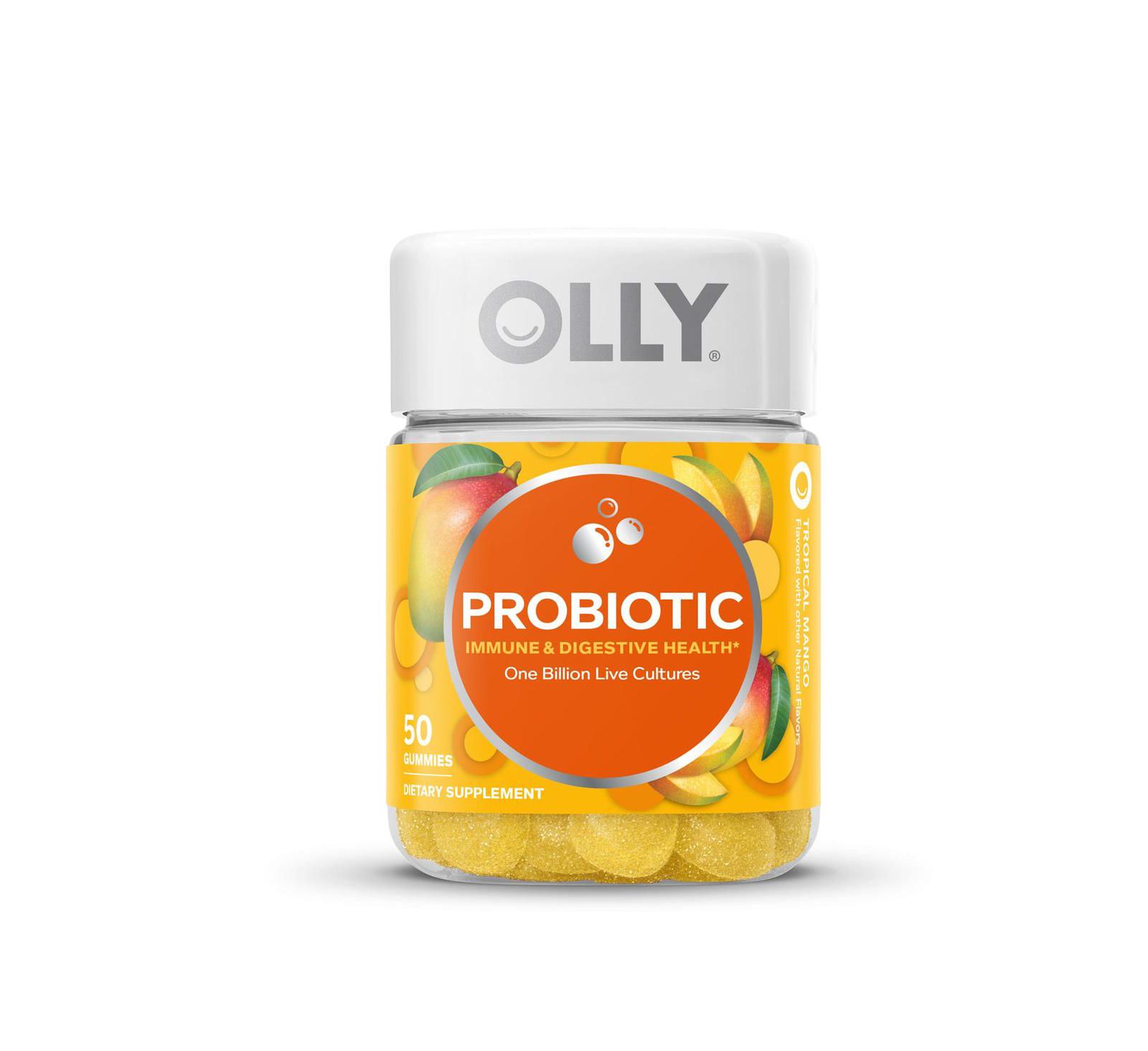 Пробиотик Olly, жевательные мармеладки Tropical Mango, 50 шт.