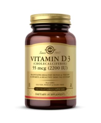 Solgar Vitamin D3 (Cholecalciferol), 2200 IU, 100 V Caps