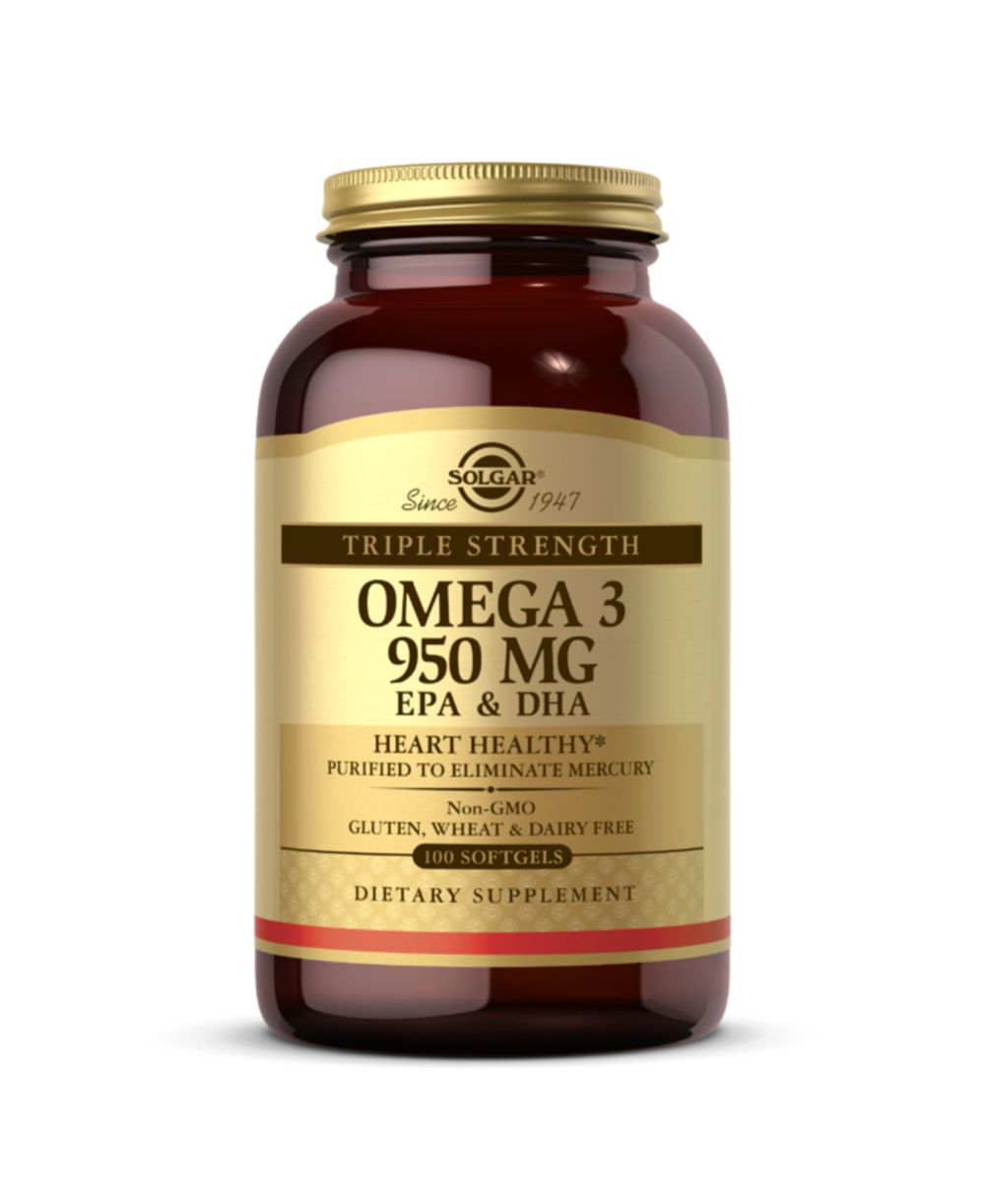 Solgar Triple Strength Omega-3, 950 mg, 100 Soft Gels