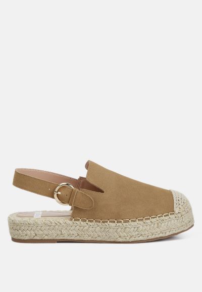 Rag and Co Womens Affie Genuine Suede Slingback Strap Espadrilles
